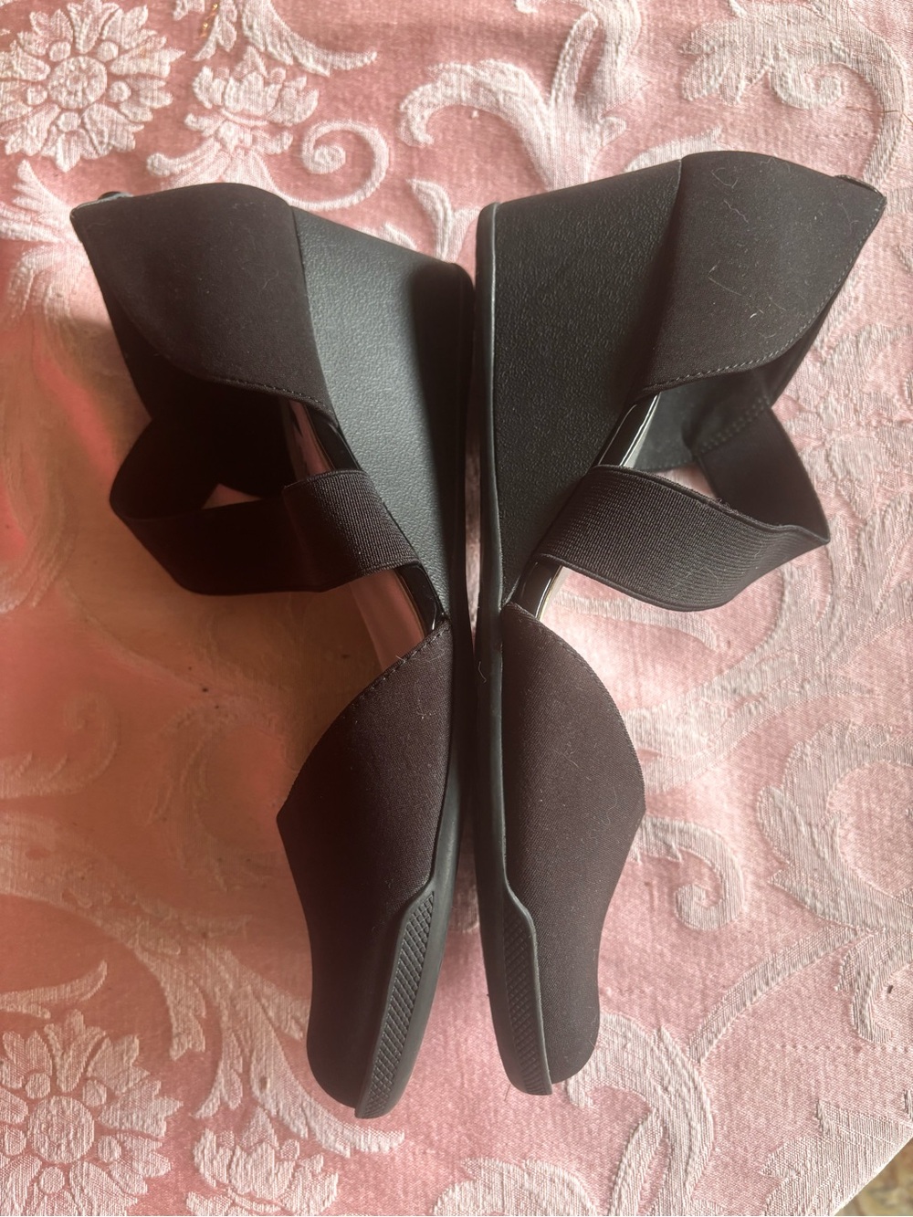 Anne Klein Black Pointed-Toe Wedges only worn once indoors. - Picture 3 of 9